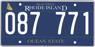 RI license plate 087771