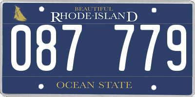 RI license plate 087779