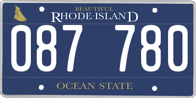 RI license plate 087780