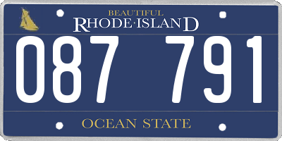 RI license plate 087791