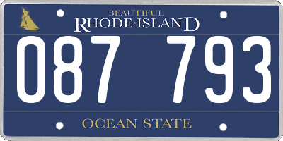 RI license plate 087793