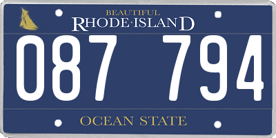 RI license plate 087794