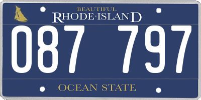 RI license plate 087797
