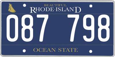 RI license plate 087798