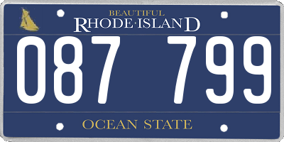 RI license plate 087799