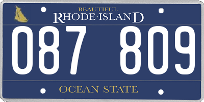 RI license plate 087809