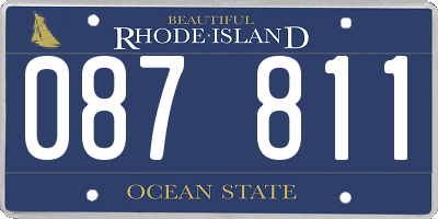 RI license plate 087811