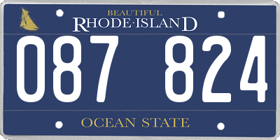 RI license plate 087824