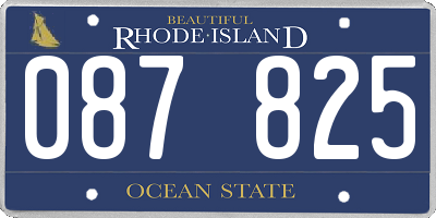 RI license plate 087825