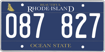 RI license plate 087827