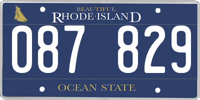 RI license plate 087829