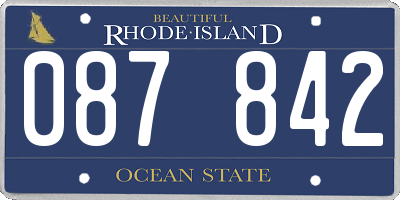 RI license plate 087842