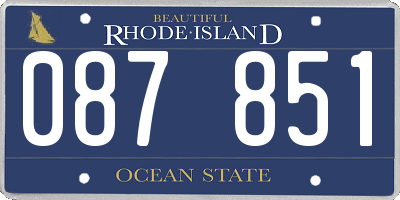 RI license plate 087851