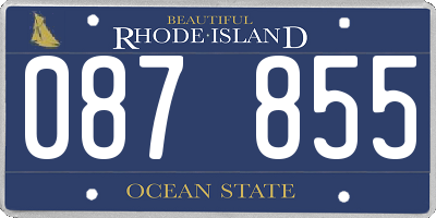 RI license plate 087855
