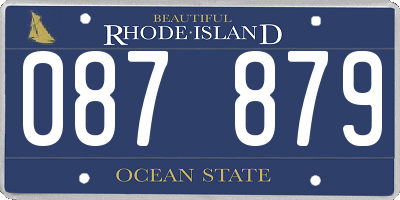 RI license plate 087879