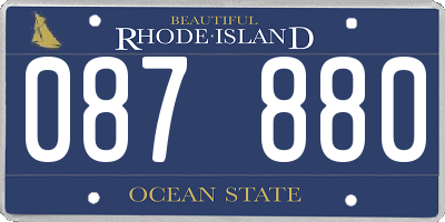 RI license plate 087880