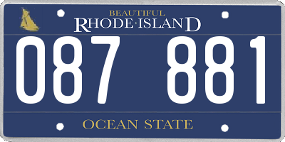 RI license plate 087881