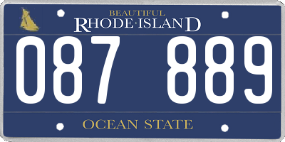 RI license plate 087889