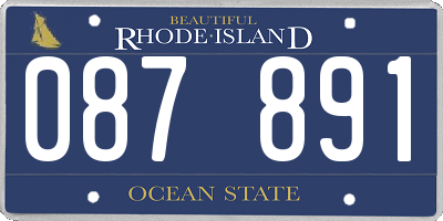 RI license plate 087891