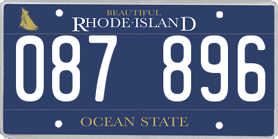 RI license plate 087896