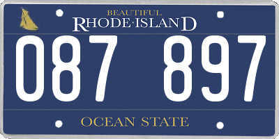 RI license plate 087897