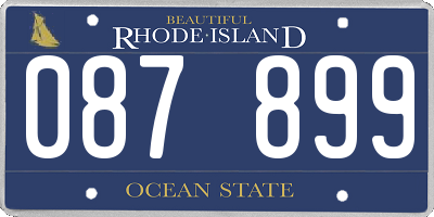 RI license plate 087899