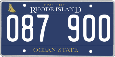 RI license plate 087900