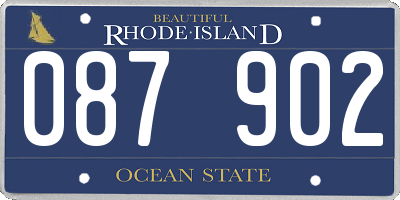RI license plate 087902