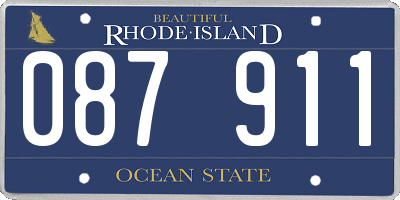 RI license plate 087911