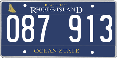 RI license plate 087913