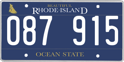 RI license plate 087915