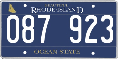RI license plate 087923