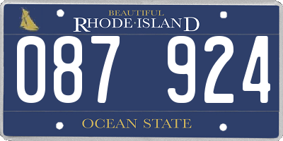 RI license plate 087924