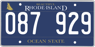 RI license plate 087929
