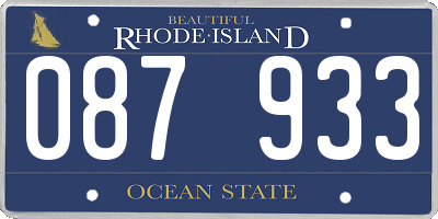 RI license plate 087933