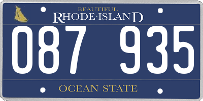 RI license plate 087935
