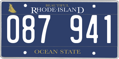 RI license plate 087941