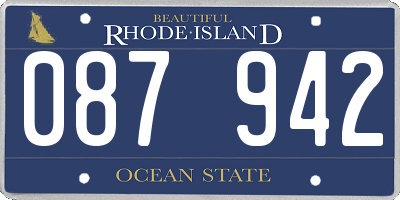 RI license plate 087942
