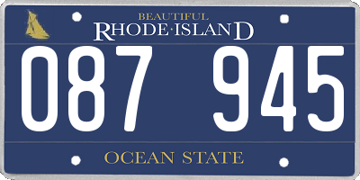 RI license plate 087945