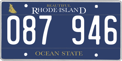 RI license plate 087946