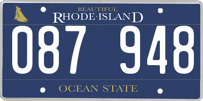 RI license plate 087948