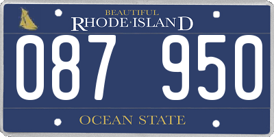 RI license plate 087950