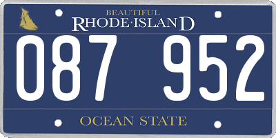 RI license plate 087952
