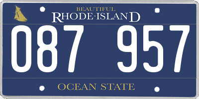 RI license plate 087957