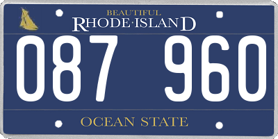 RI license plate 087960