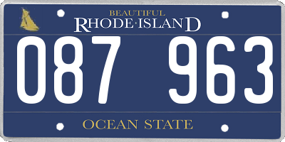 RI license plate 087963