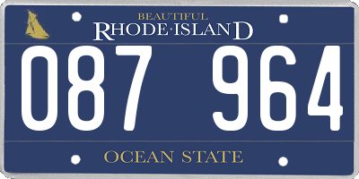 RI license plate 087964
