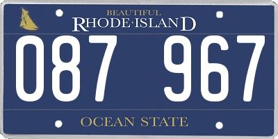 RI license plate 087967