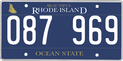 RI license plate 087969
