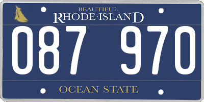 RI license plate 087970